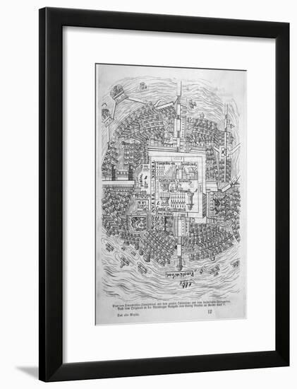 Cortes' Plan of Tenochtitlan-null-Framed Art Print