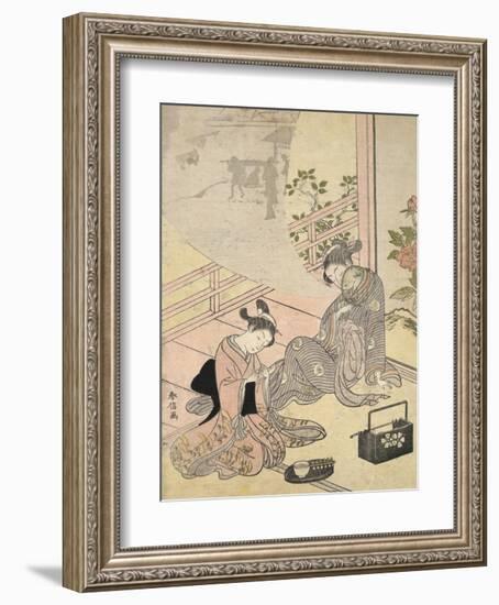 Cortesan Dreaming-Suzuki Harunobu-Framed Art Print