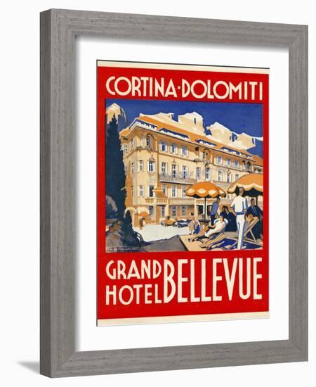 Cortina-Dolomiti, Grand Hotel Bellevue-null-Framed Giclee Print