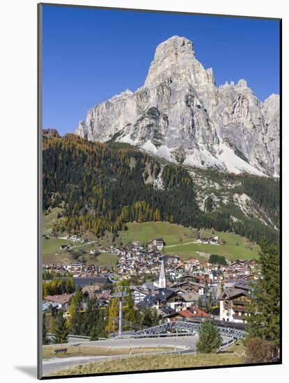 Corvara in Gader Valley, Alto Adige. Mount Sassongher in the Background-Martin Zwick-Mounted Photographic Print