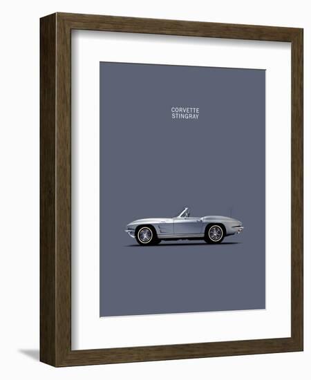 Corvette 1965 Grey-Mark Rogan-Framed Art Print