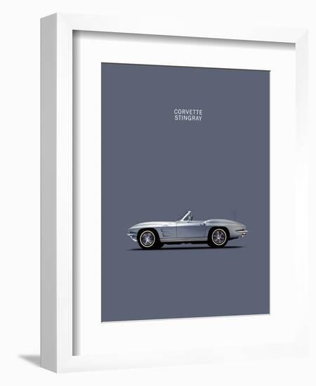 Corvette 1965 Grey-Mark Rogan-Framed Art Print