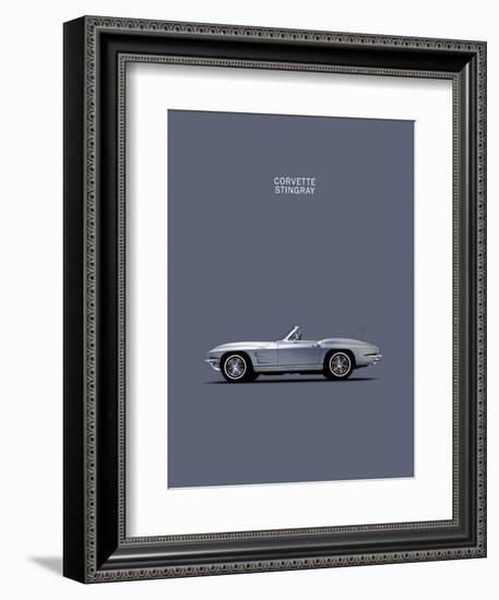 Corvette 1965 Grey-Mark Rogan-Framed Art Print