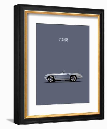 Corvette 1965 Grey-Mark Rogan-Framed Art Print