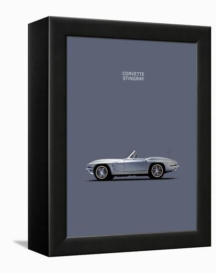 Corvette 1965 Grey-Mark Rogan-Framed Stretched Canvas