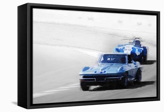 Corvette and AC Cobra Shelby Watercolor-NaxArt-Framed Stretched Canvas