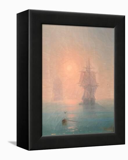 Corvette in the Mist-Ivan Konstantinovich Aivazovsky-Framed Premier Image Canvas