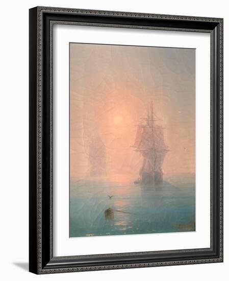 Corvette in the Mist-Ivan Konstantinovich Aivazovsky-Framed Giclee Print