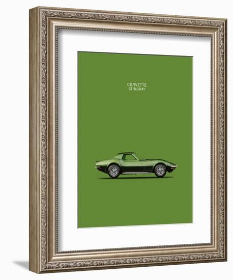 Corvette Stingray 1970 Green-Mark Rogan-Framed Art Print