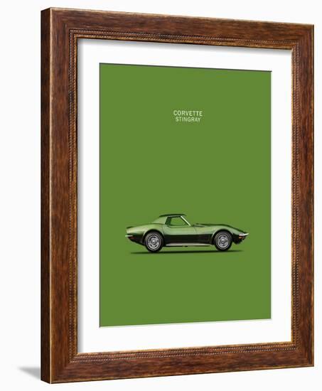 Corvette Stingray 1970 Green-Mark Rogan-Framed Premium Giclee Print