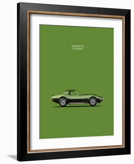 Corvette Stingray 1970 Green-Mark Rogan-Framed Premium Giclee Print