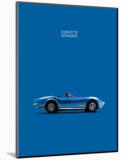 Corvette Stingray Blue-Mark Rogan-Mounted Art Print