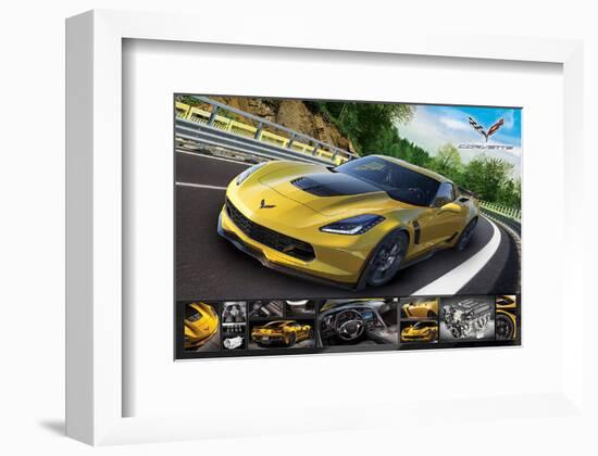Corvette Stingray with Details-null-Framed Premium Giclee Print