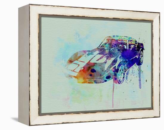 Corvette Watercolor-NaxArt-Framed Stretched Canvas