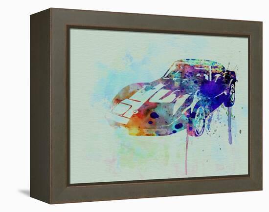 Corvette Watercolor-NaxArt-Framed Stretched Canvas