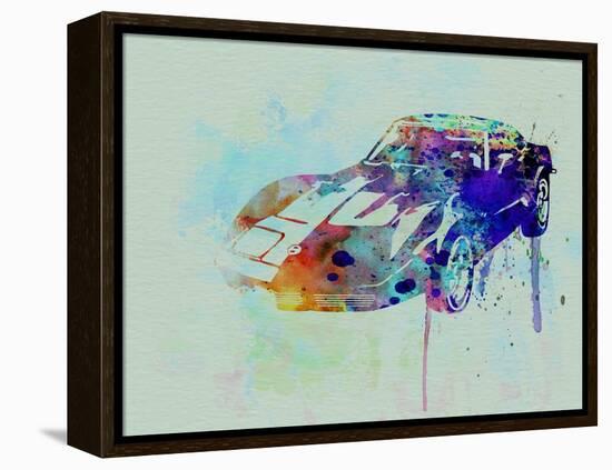 Corvette Watercolor-NaxArt-Framed Stretched Canvas