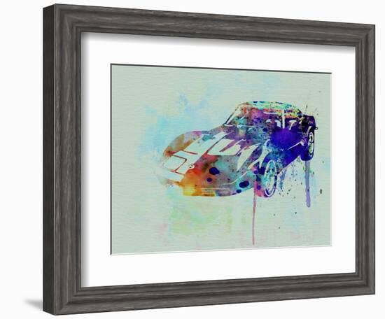 Corvette Watercolor-NaxArt-Framed Art Print
