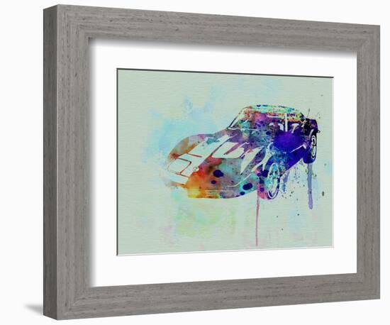 Corvette Watercolor-NaxArt-Framed Art Print