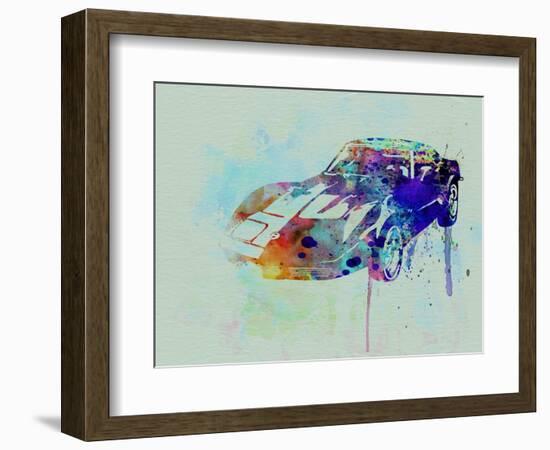 Corvette Watercolor-NaxArt-Framed Art Print