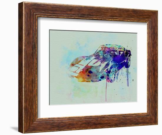 Corvette Watercolor-NaxArt-Framed Art Print