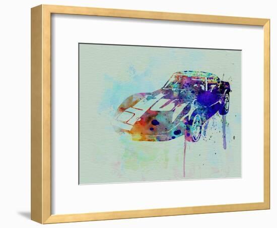 Corvette Watercolor-NaxArt-Framed Art Print