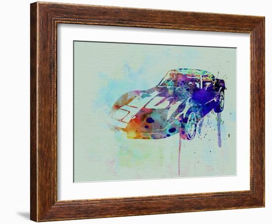 Corvette Watercolor-NaxArt-Framed Art Print