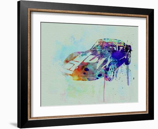 Corvette Watercolor-NaxArt-Framed Art Print