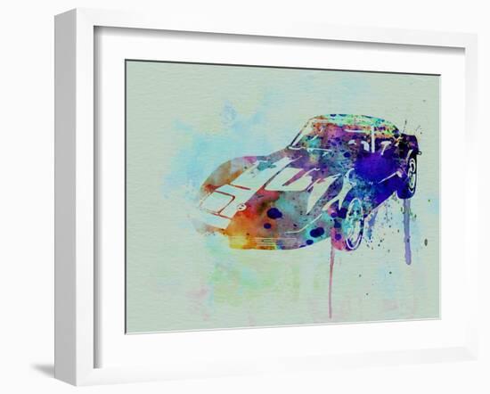 Corvette Watercolor-NaxArt-Framed Art Print