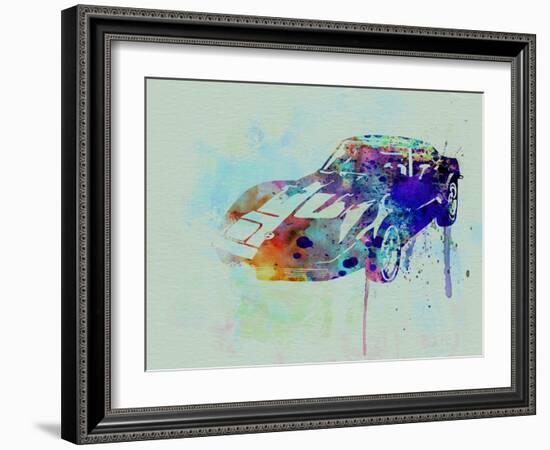 Corvette Watercolor-NaxArt-Framed Art Print