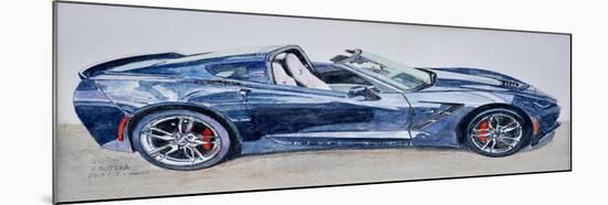 CorvetteModel C-7, 2019watercolor-Anthony Butera-Mounted Giclee Print
