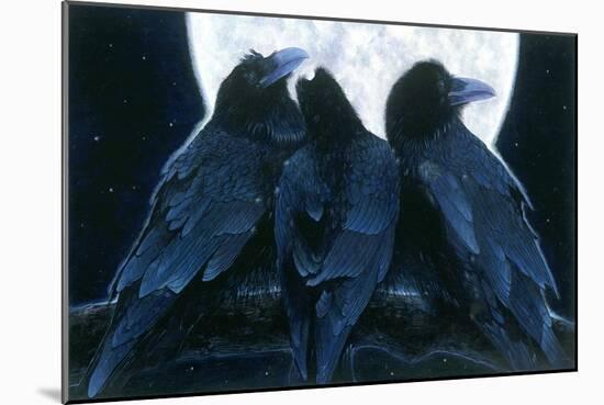 Corvus Moon-Durwood Coffey-Mounted Giclee Print