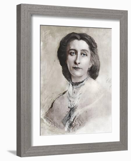 Cosima Wagner portrait by-Franz Seraph von Lenbach-Framed Giclee Print