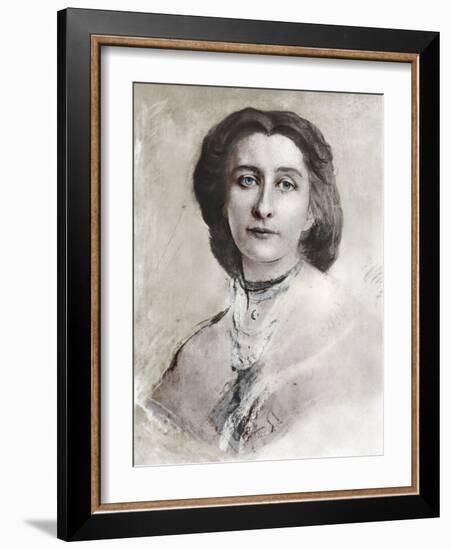 Cosima Wagner portrait by-Franz Seraph von Lenbach-Framed Giclee Print