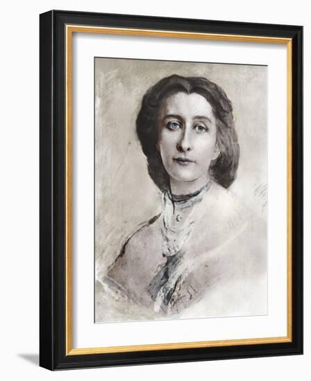 Cosima Wagner portrait by-Franz Seraph von Lenbach-Framed Giclee Print