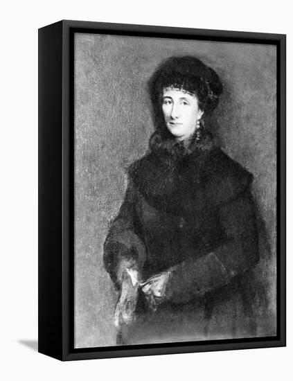 Cosima Wagner - portrait-Franz Seraph von Lenbach-Framed Premier Image Canvas