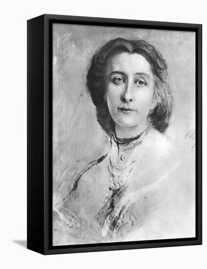 Cosima Wagner portrait-Franz Seraph von Lenbach-Framed Premier Image Canvas