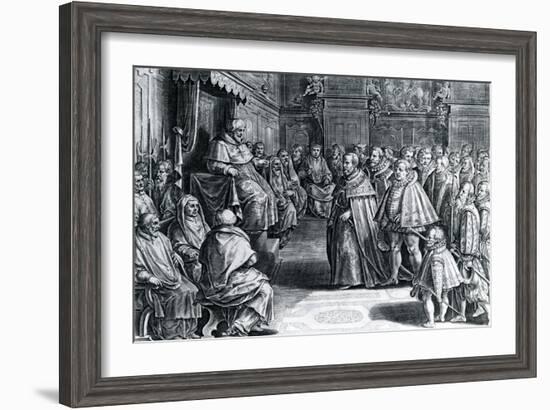 Cosimo Medici Received by Pius V, 1566-null-Framed Giclee Print