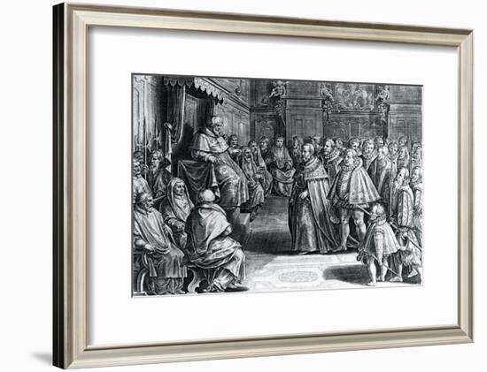 Cosimo Medici Received by Pius V, 1566-null-Framed Giclee Print