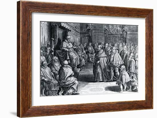 Cosimo Medici Received by Pius V, 1566-null-Framed Giclee Print