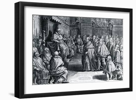 Cosimo Medici Received by Pius V, 1566-null-Framed Giclee Print