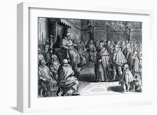 Cosimo Medici Received by Pius V, 1566-null-Framed Giclee Print