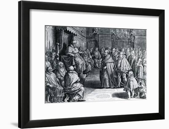 Cosimo Medici Received by Pius V, 1566-null-Framed Giclee Print