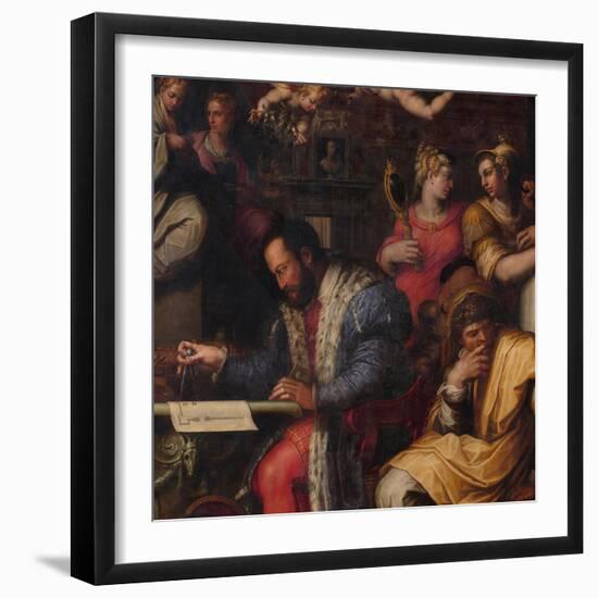 Cosimo Studies the Taking of Siena, 1563-1565-Giorgio Vasari-Framed Giclee Print