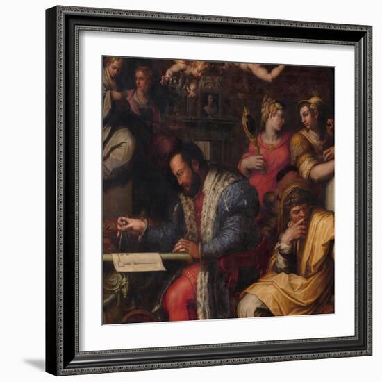 Cosimo Studies the Taking of Siena, 1563-1565-Giorgio Vasari-Framed Giclee Print