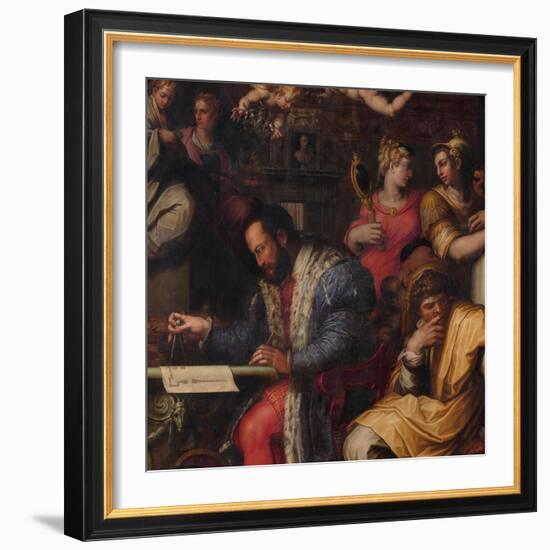 Cosimo Studies the Taking of Siena, 1563-1565-Giorgio Vasari-Framed Giclee Print