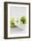 Cosmea, Blossom, White, Bowl, Limes, Green, Still Life-Andrea Haase-Framed Photographic Print