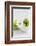 Cosmea, Blossom, White, Bowl, Limes, Green, Still Life-Andrea Haase-Framed Photographic Print