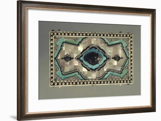 Cosmetics Box with Mother-Of-Pearl Plaques-null-Framed Giclee Print