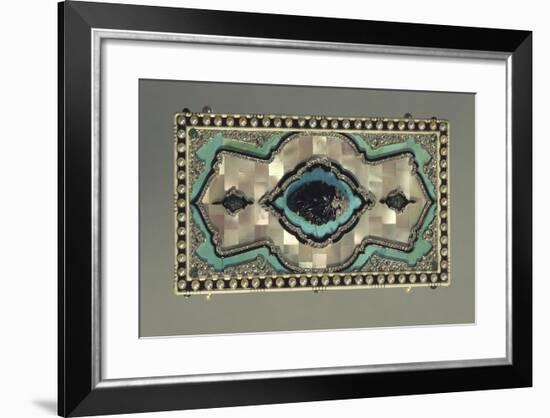 Cosmetics Box with Mother-Of-Pearl Plaques-null-Framed Giclee Print