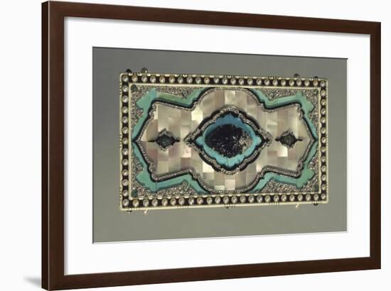 Cosmetics Box with Mother-Of-Pearl Plaques-null-Framed Giclee Print